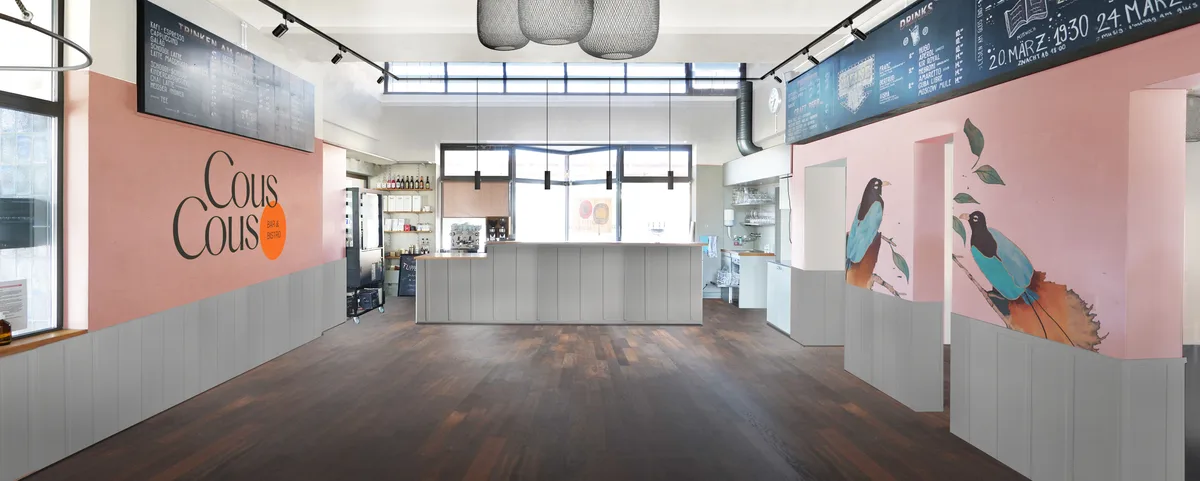 Man sieht eine Visualisierung, wie das neue Bistro Couscous bald aussehen soll.